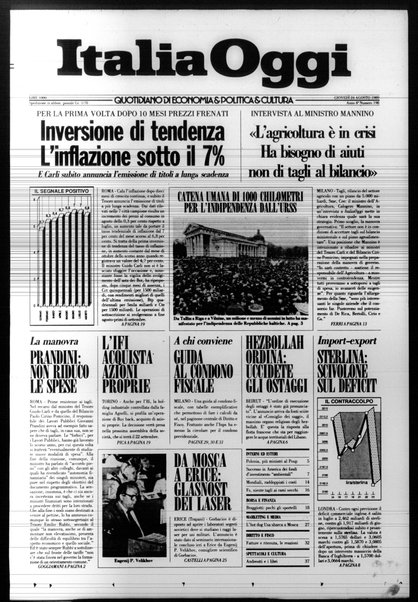 Italia oggi : quotidiano di economia finanza e politica